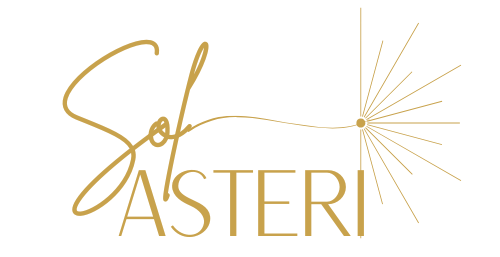 Gold logo with 'Sof Asteri' on a white background